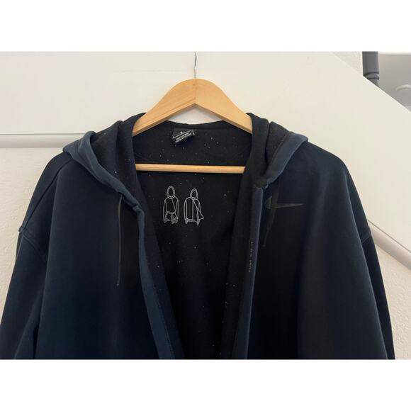 Nike Womens Training Large Wrap Hoodie Workout Dri Fit Black Ahtleisure - Picture 3 of 16